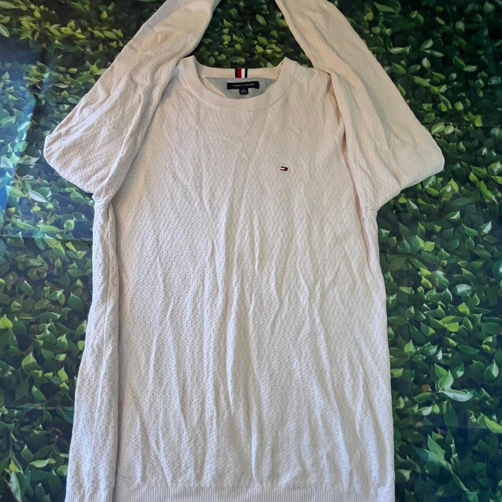 Tommy-hilfiger Men's White and Cream Jumper